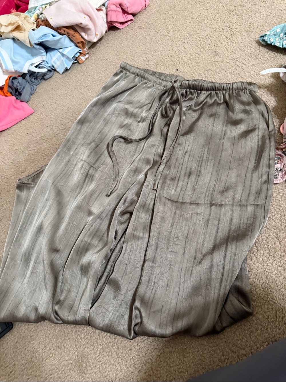 PLT Wide Leg Satin Pants US10 - Picture 4 of 5